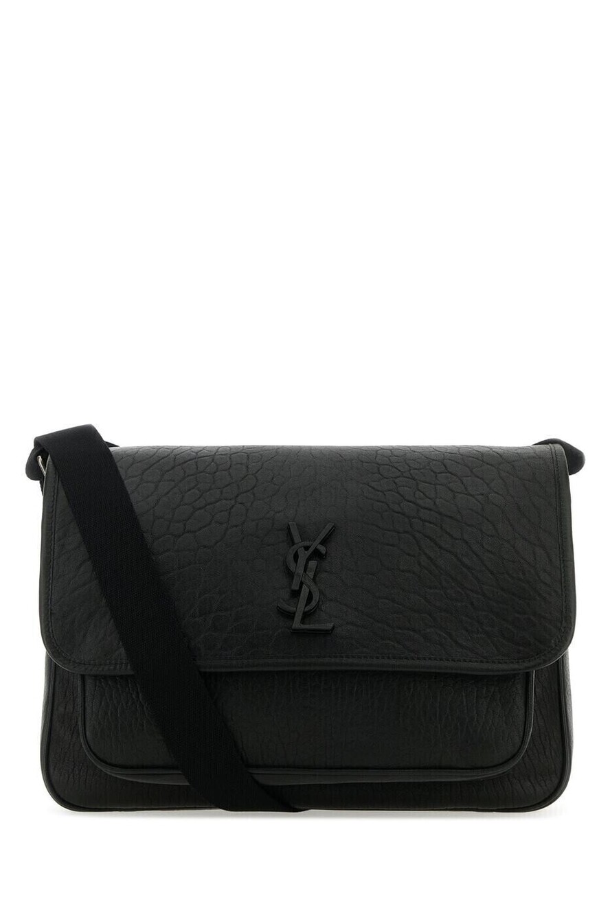 Saint Laurent Uptown Leather Briefcase Black